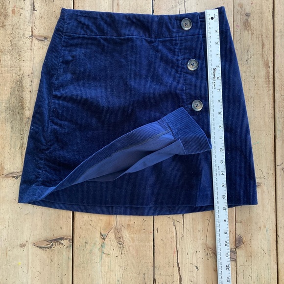 Corduroy mini skirt color navy size 4 Simons Contemporaine - Picture 6 of 9